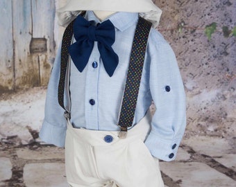 Christening Boy Suit, Baptism Boy Suit, Formal Boy Suit, Blessing outfit, Wedding Boy Outfit, Ceremony Boy Suit, Summer Ring Bearer Outfit