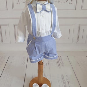 Christening Boy Suit, Baptism Boy Suit, Formal Boy Suit, Blessing outfit, Wedding Boy Outfit, Ceremony Boy Suit, Blue Ring Bearer Outfit