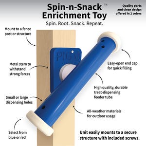 Spin-n-Snack™ Enrichment Activity | Outdoor Potbelly Pig Toy | Piggy Fun