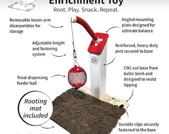 Snort-n-Snack™ : Pot Belly Pig Enrichment Activity | Indoor Piggy Toy