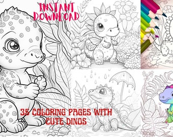 35 Coloring Pages With Cute Dinos | Color Your Favorite Dinosaurs with Our Unique Sheets