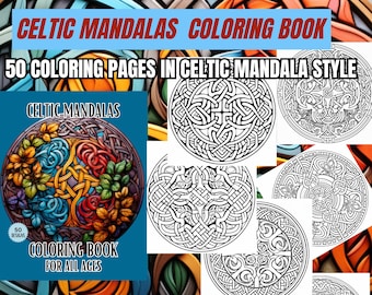 Celtic Mandalas Coloring Book | 50 Celtic Mandala Coloring Pages | Mandala Coloring Sheets | Mandala Coloring Pages For All Ages