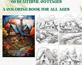 Libro para colorear de cabañas: 60 diseños rústicos (Descarga PDF)