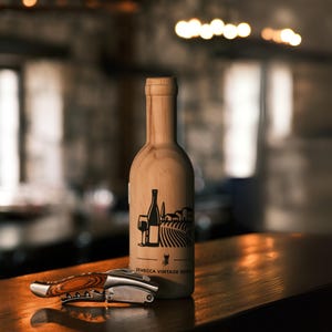Semecca® Corkscrew Wine Opener, Waiter&#39;s Corkscrew Rosewood, Double Stage, Wine Bottle Shaped Wooden Box, Gift for Wine Lovers