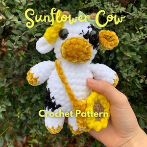 Sunflower Cow Crochet PATTERN