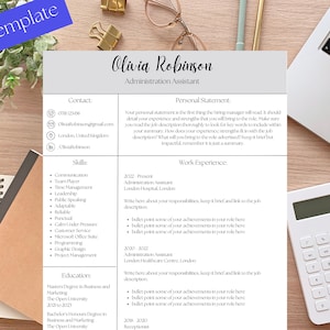 CANVA RESUME TEMPLATE | Resume Template | Modern Resume Template | cv Template | Clean and Modern Executive Resume Template | Professional