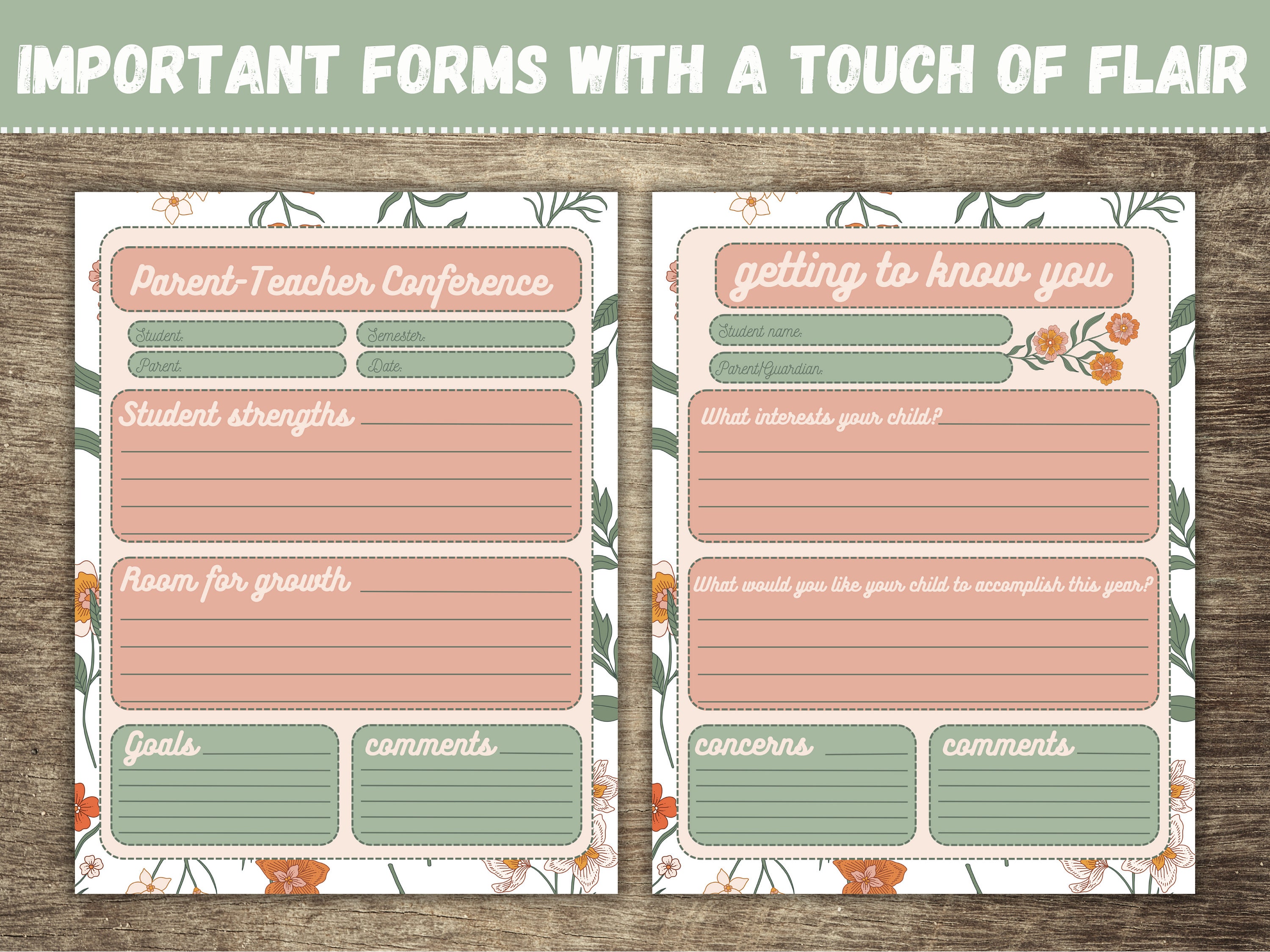 Editable Teacher Templates Academic Planner Prints Teacher - Etsy