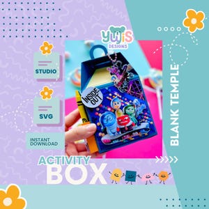Creative Activity Box Template: SVG, Studio Cut File - Etsy