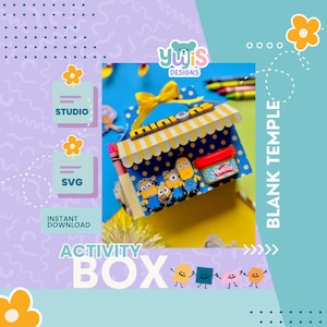 Plantilla de caja de actividades: SVG-STUDIO, plastilina y crayones (archivo digital)