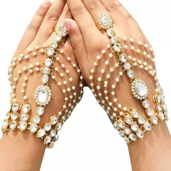 Pearl Crystal Wrist Flowers Bracelet Bridesmaid Children's Hand Flower  Marriage Beautiful Bride Wedding Bracelets Girls Jewelry