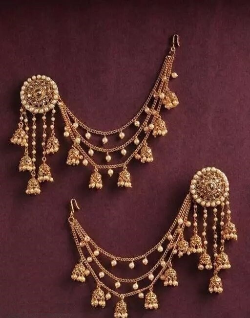 Silver Gold Plated Baahubali Devasena Earrings