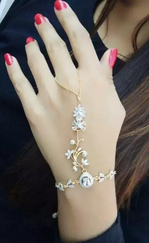 Beautiful Bracelets S925 Hand Chain For Women 925 Sterling Silver White  Gold plated Stone Mounting Jewelry - AliExpress