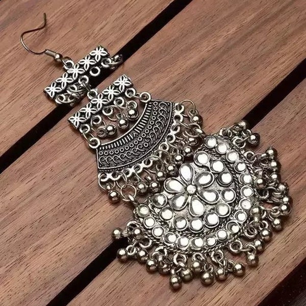 Designer beautiful Oxidized Silver Color Maangtika and Passa Jhoomar Passa Bollywood jewelry