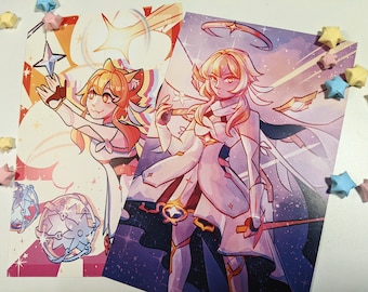 Lumine Prints (Genshin Impact Traveler Art Print)