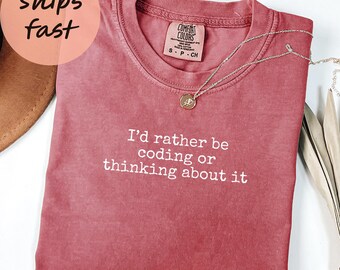 Shirt voor programmeur Comfort Colors®, shirt coder, shirt computerwetenschap, shirt ontwikkelaar, shirt software-ingenieur, shirt tech, grappige codering