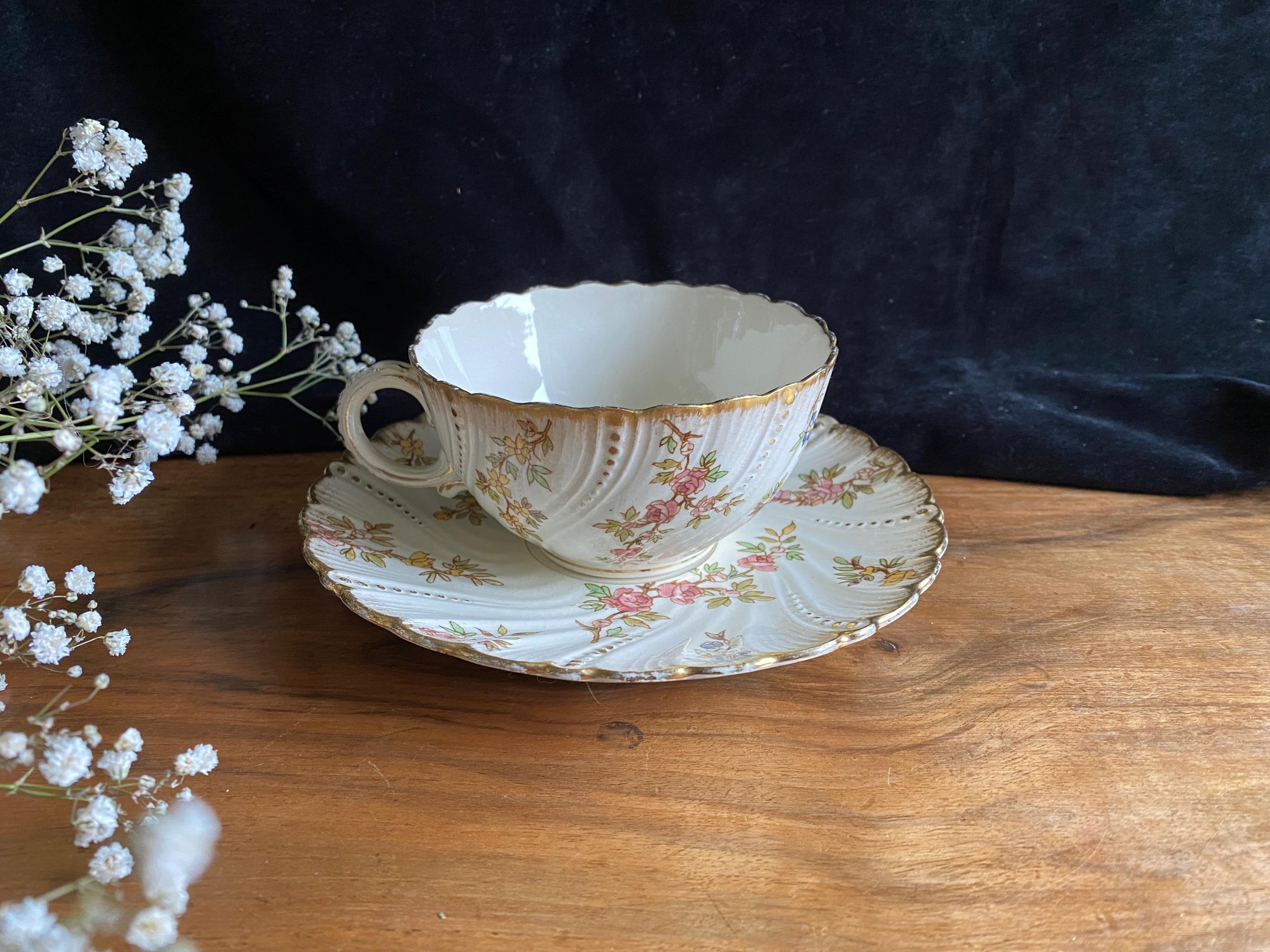 アンティークティーカップ＆ソーサー U&Cサルグミンヌ Louis XV