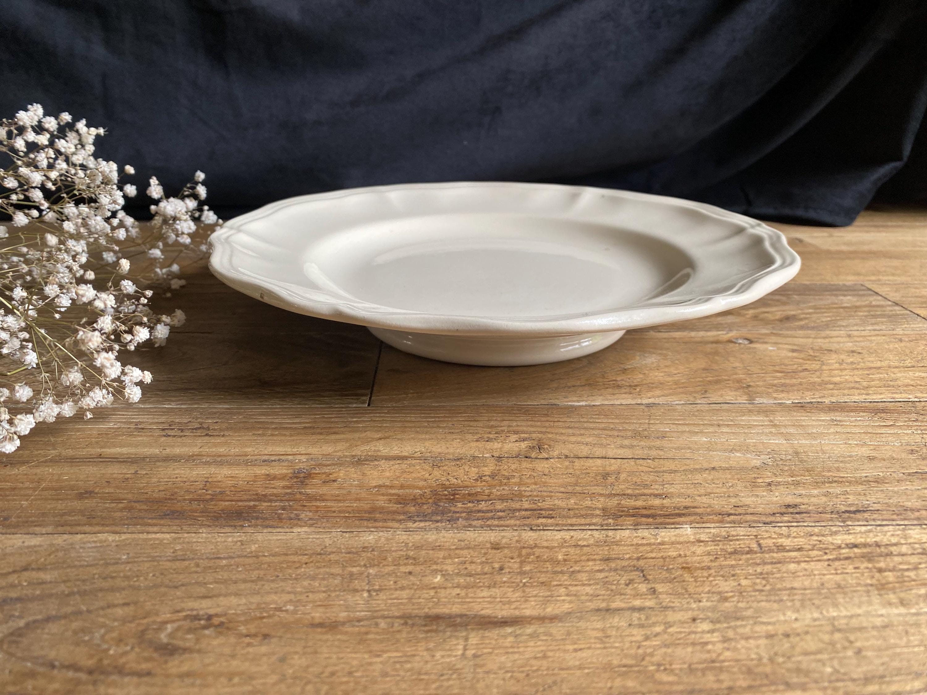 Ivory footed plate - SARREGUEMINES