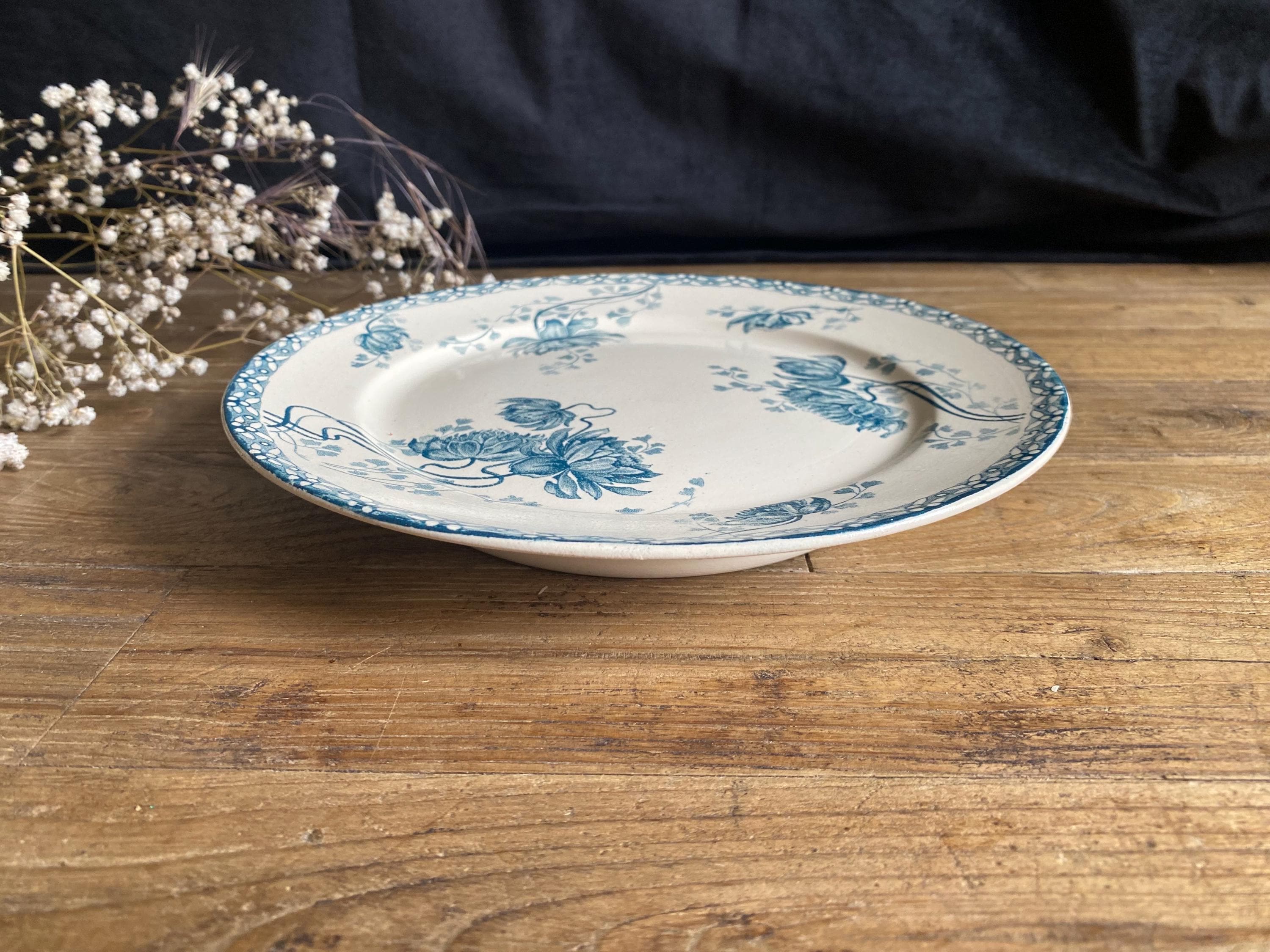 Mozart sarreguemines - Etsy 日本 Sarreguemines Mozart Rouge 24cm平皿