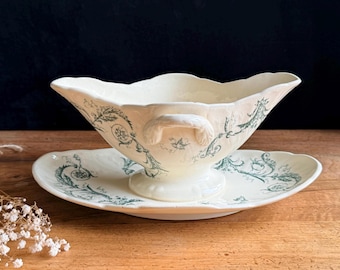 Salsera GIEN - Decoración con follaje disperso