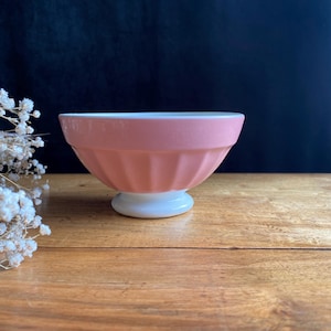 Antique bowl DIGOIN & SARREGUEMINES France - Pink decoration