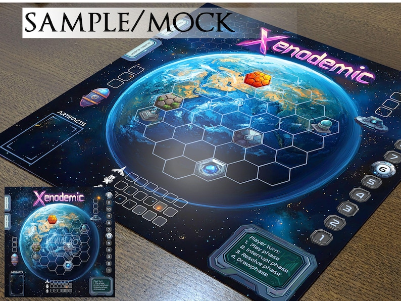 Sci-fi Board Game Template Set | Futuristic RPG Assets (digital ...