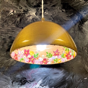 Handmade Ceramic lamp | Pendant Light with Unique Design | Organic Ceramic Dome Pendant