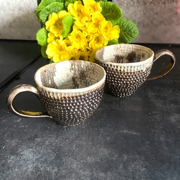Exclusive gold ceramic design mug | Organic ceramics | Handmade pottery | Stoneware mug | Housewarming Gifts