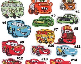 Lightning McQueen Cars kids movie Iron on Patch for Denim Jacket Cartoon patch embroidered appliqué Pixar cars Disney