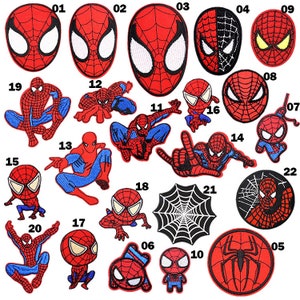 Spiderman Patch Iron on Embroidered Badge Patch Spider 