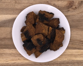 Kawałki dzikiego kanadyjskiego grzyba Chaga: naturalna herbata ziołowa (100 g/3,52 uncji)