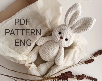 Crochet Bunny Pattern: Easy Amigurumi Plushie (English PDF Pattern)
