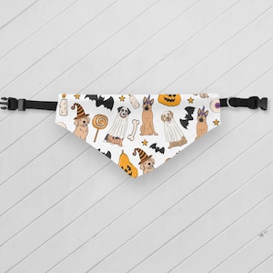 Halloween Clip-on Pet Bandana for Dogs, Festive Pet Costume Accessory, Trick or Treat Pet Apparel, Spooky Dog Fashion, Cute Dog Bandana