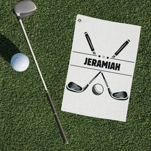 Personalized Golf Towel, Fathers Day, Birthday Gift for Him, Gift for Golfer, Gift for Dad, Custom Golf Towel, Groomsmen Gift, Golf Gift