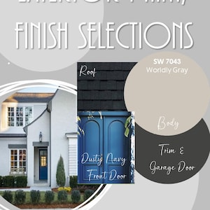 Custom Residential Exterior Color Selections | Online Interior Design Service |e-design|Custom Design |Interior Design| Virtual Design