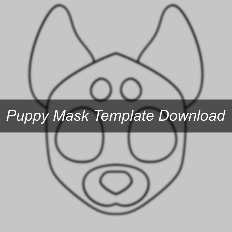 Dog Mask Template PDF Download Etsy