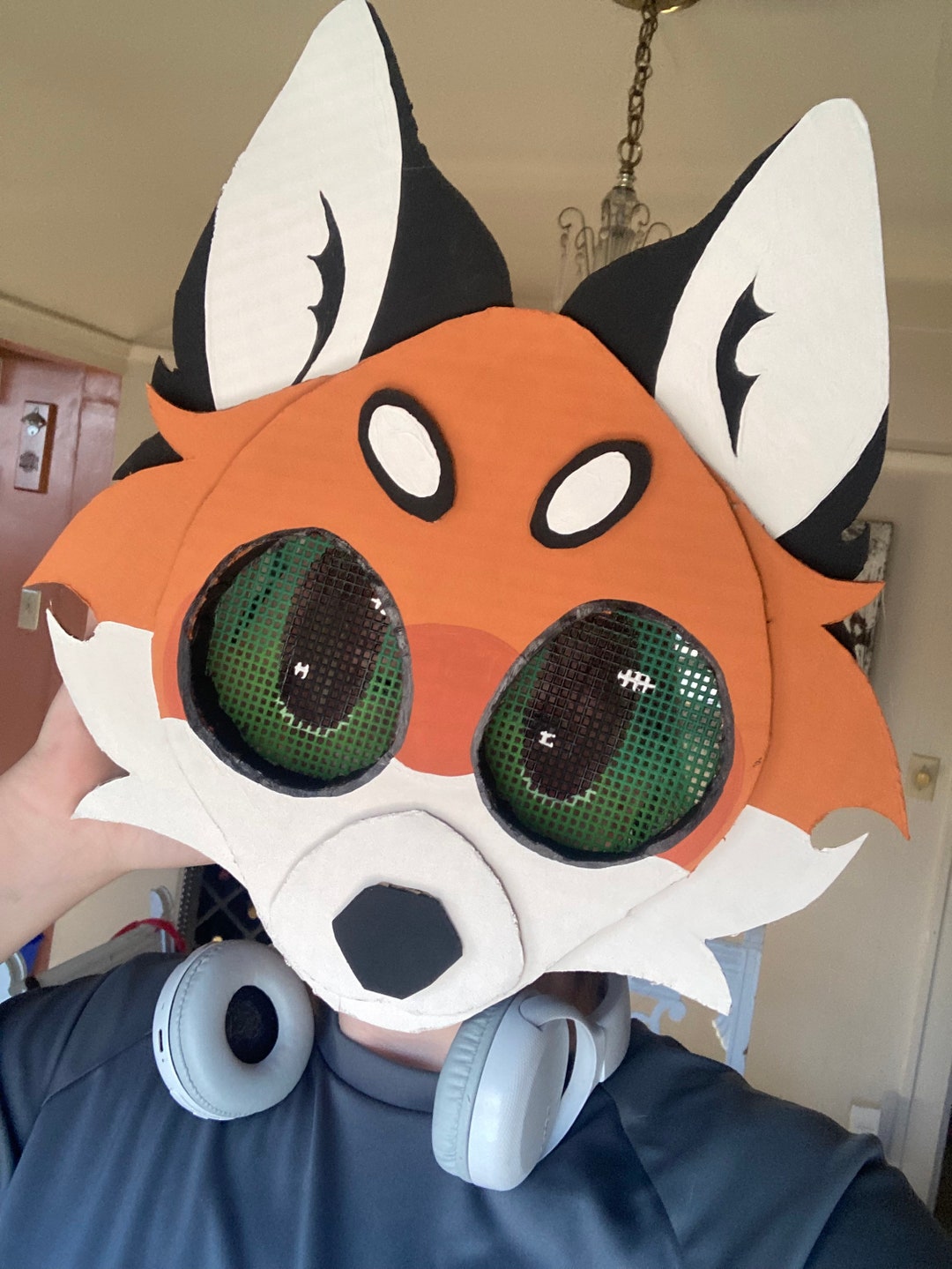 Cardboard Furry Therian Mask FOLLOW ME EYES Etsy