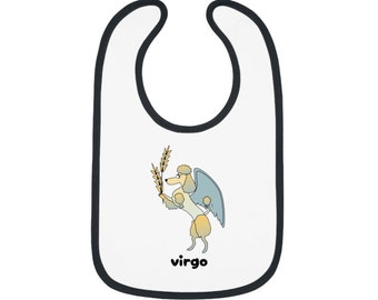 VIRGO Baby Contrast Trim Jersey Bib