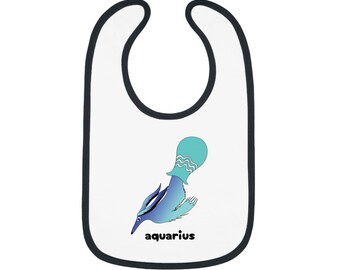 AQUARIUS Baby Contrast Trim Jersey Bib