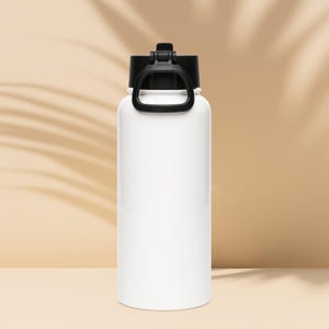 Messy Is Allowed Water Bottle, 32 oz Stainless Steel Bottle with Straw Lid, Muddy Stilettos Gym Bottle, Gift for Her