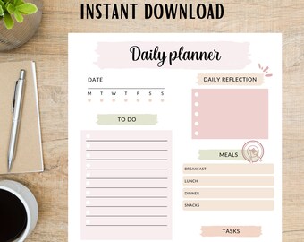 Daily Planner Printable - Etsy