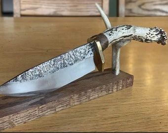 Handmade Custom Deer Antler Handle Knife