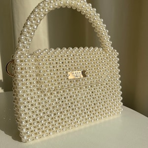 Bolso de perlas para mujer, monedero de perlas, clutch de perlas, bolso de lujo con cuentas, regalo para ella, bolso de noche, borsa perline, bolso de perlas de lujo