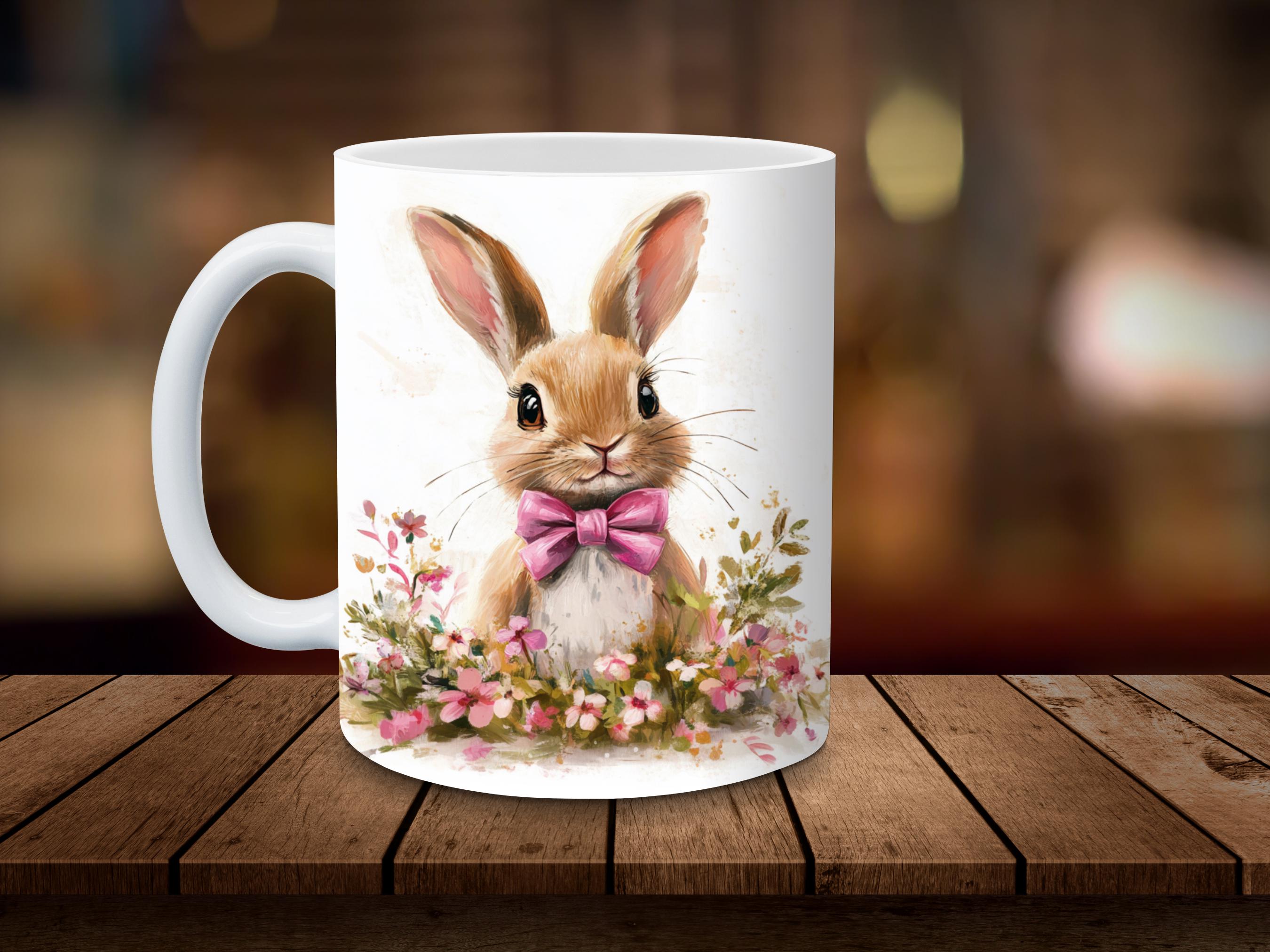 マグラップ昇華用イースターバニーデザイン 11オンス、15オンスマグ