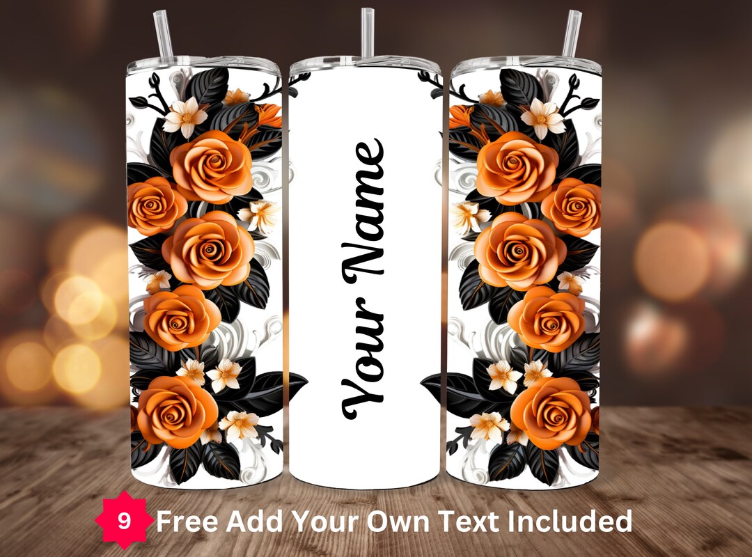 Add Your Own Name Tumbler Wrap 20oz Skinny Sublimation Design Digital ...