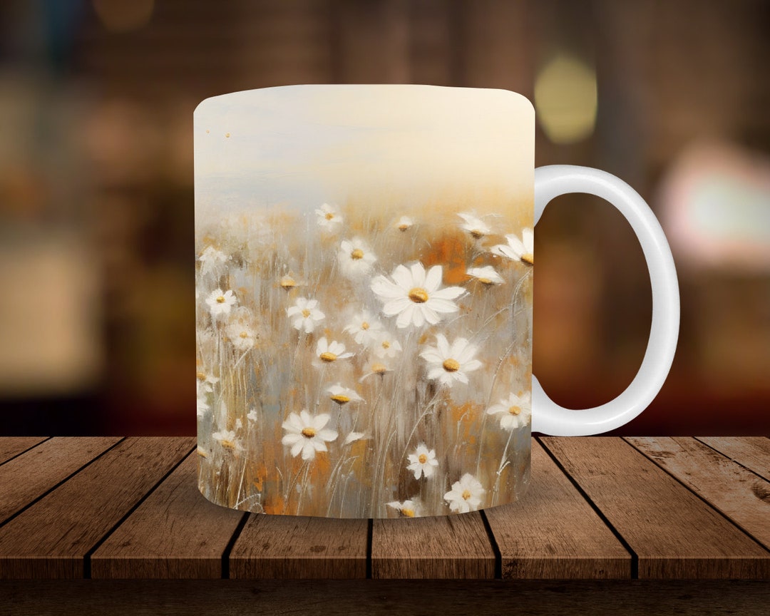 Field of Wildflowers Mug Sublimation, 11oz & 15oz Mug Sublimation Wrap ...