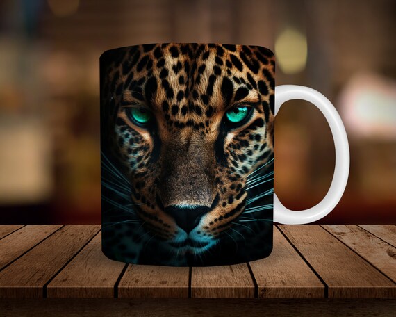 Jaguar Mug Sublimation, 11oz and 15oz Mug Sublimation Wrap, Digital  Download ONLY, Coffee Cup Tea Cup Wrap PNG, Teal Jaguar PNG - Etsy