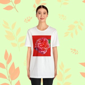 Big Peach Rose | Garden Lover | Pretty Flower | Unisex Jersey Short Sleeve Tee