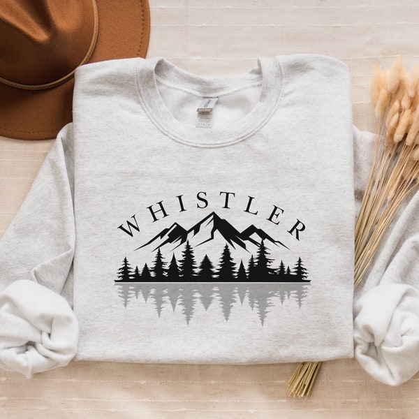 WHISTLER Sweatshirt, Ski, Snowboard Sweater, Blackcomb, Canada, Rockies, Mountains, Gift For Him, Gift For Her, WakoCo