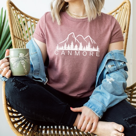 CANMORE T-Shirt, 3 Sisters Shirt, Three Sisters, Canadian Rockies, Mountains, Gift For Him, Gift For Her, WakoCo