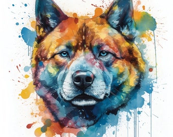 Dripping Art Dog Breed Collection - 31 Popular Breeds, 62 High-Resolution JPG Images, Instant Download
